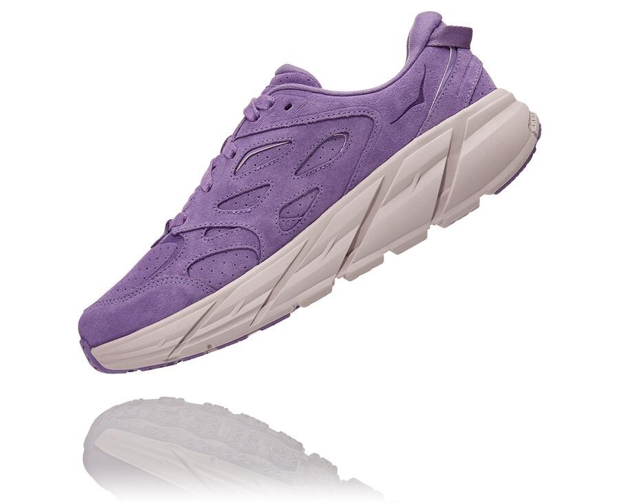 Zapatillas Asfalto Hoka One One Hombre - Clifton L Suede - Moradas - XHF784152